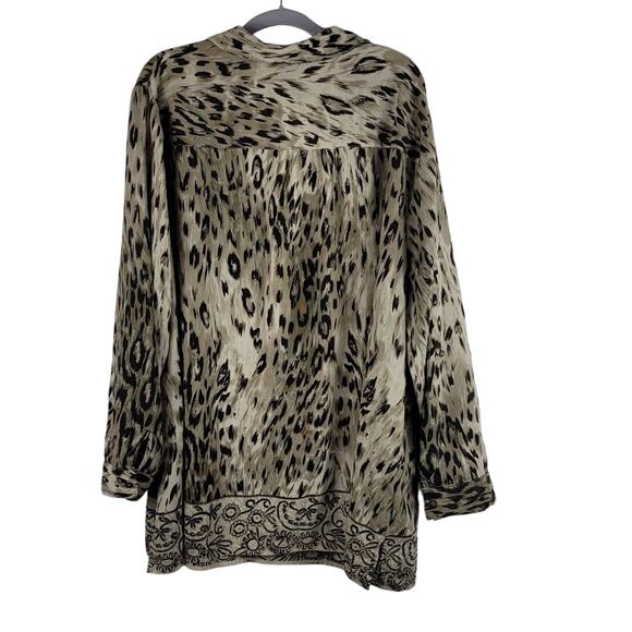 Maggie Barnes Women's Animal Print Button Front 2X 22/24W - Picture 2 of 6